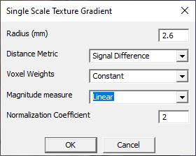 Single Scale Texture Gradient Dialog