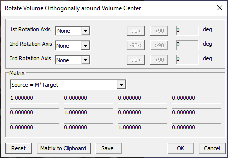 Rotate Volume Orthogonally Panel