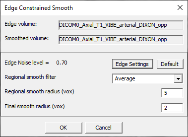 Volume Edge-Constrained Smooth dialog