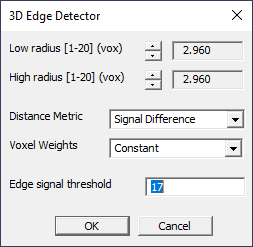 3D Edge Detector Dialog